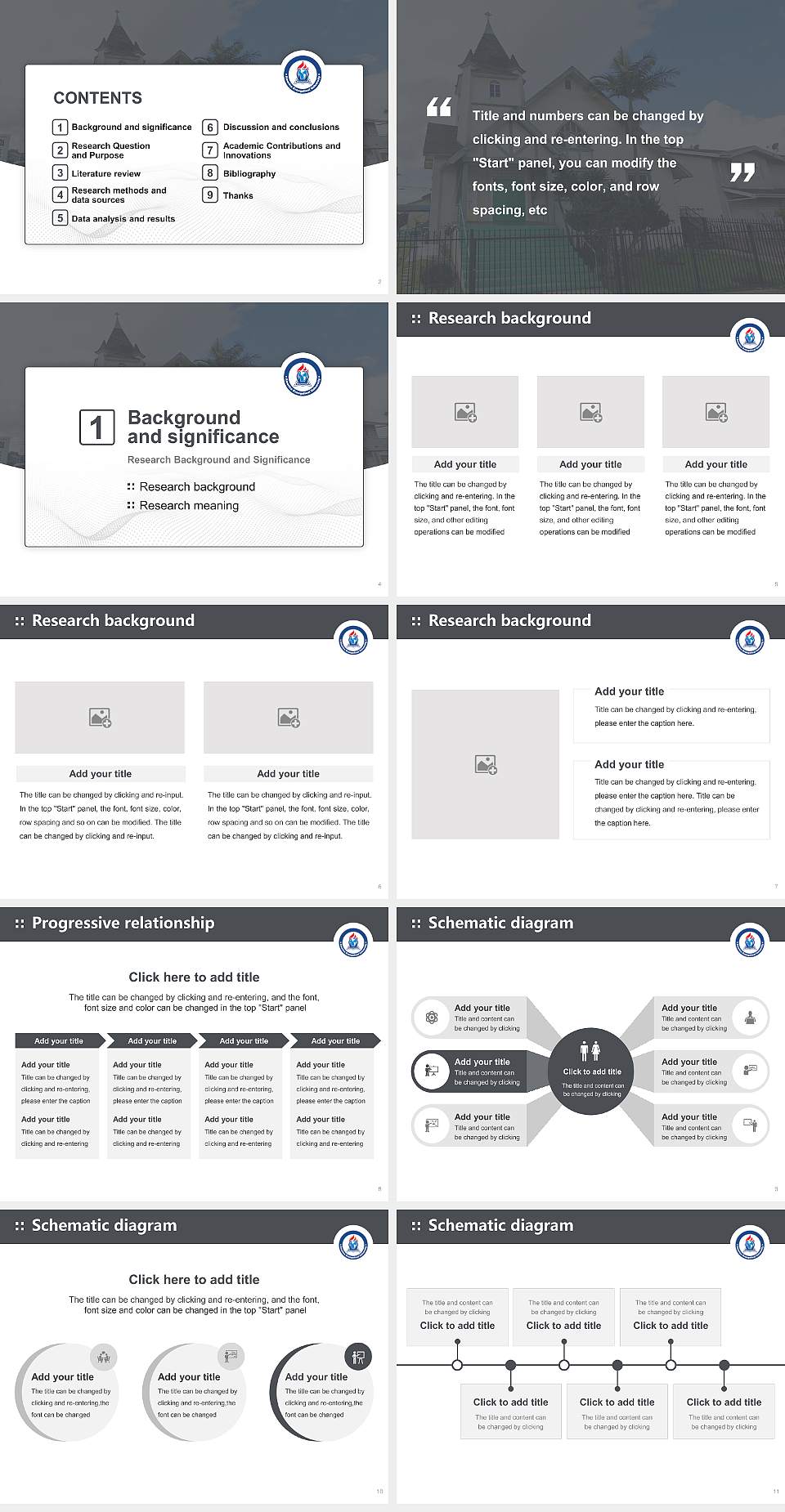 America Evangelical University Graduation Thesis Defense PPT Template4:3 ratio PPT effect preview image2