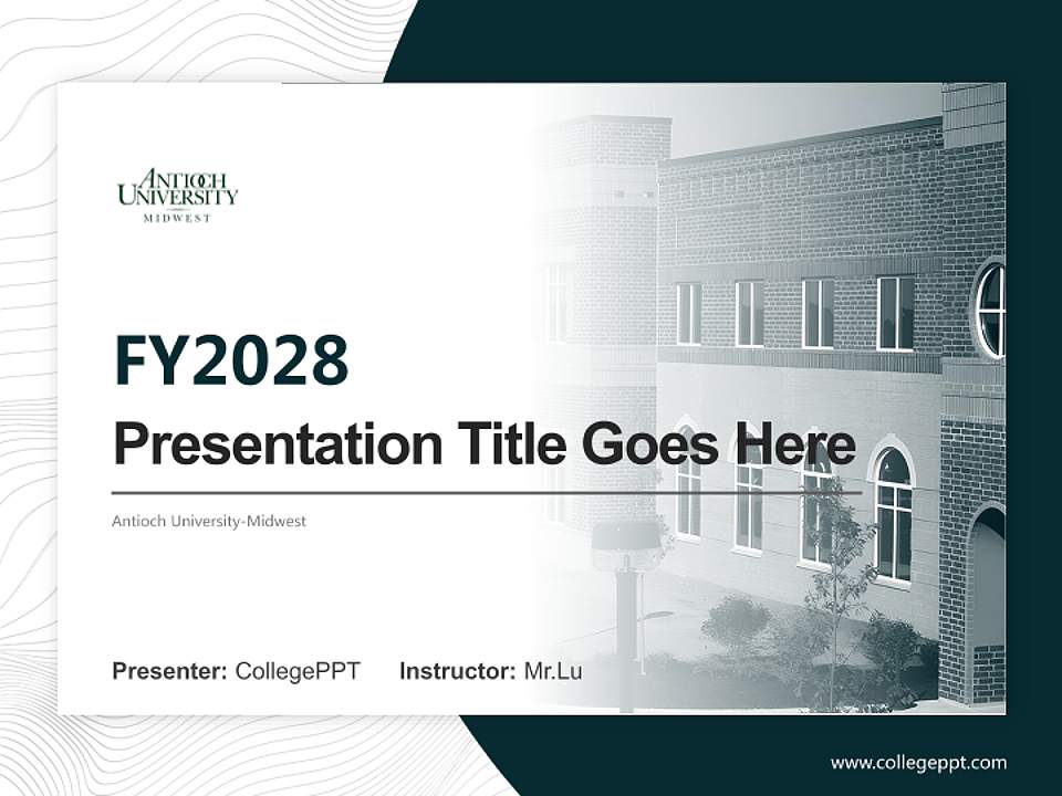 Antioch University-Midwest Academic Presentation/Research Findings Report PPT Template4:3 ratio PPT effect preview image5