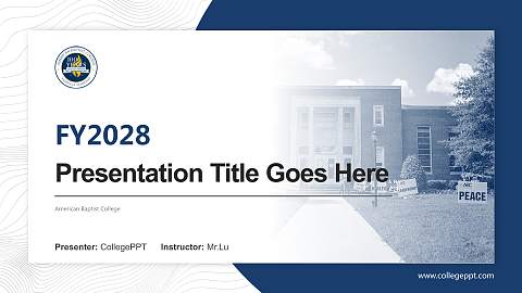 American Baptist College Academic Presentation/Research Findings Report PPT Template