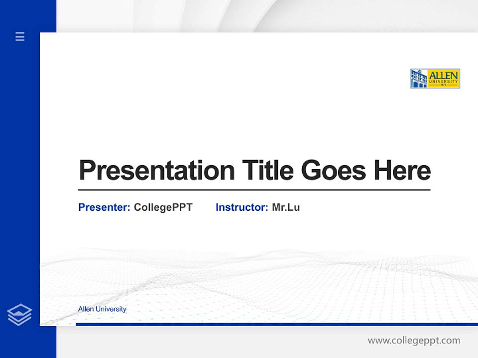 Allen University Thesis Proposal/Graduation Defense PPT Template4:3 ratio PPT effect preview image5