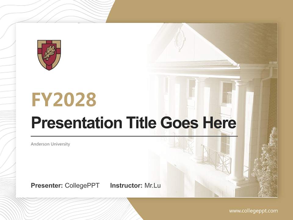 Anderson University Academic Presentation/Research Findings Report PPT Template4:3 ratio PPT effect preview image5
