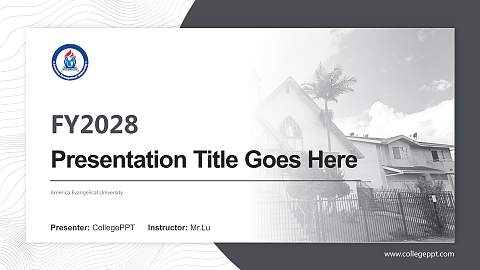 America Evangelical University Academic Presentation/Research Findings Report PPT Template