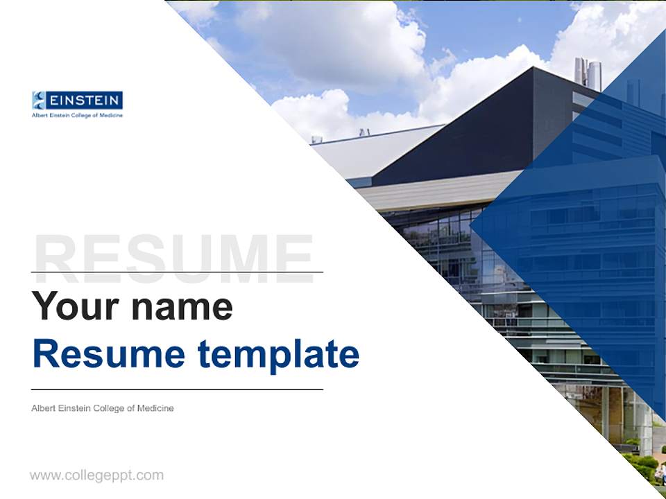 Albert Einstein College of Medicine Resume PPT Template4:3 ratio PPT effect preview image5