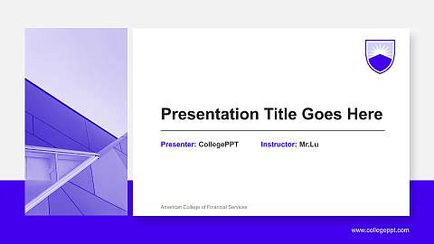 American College of Financial Services General Purpose PPT Template