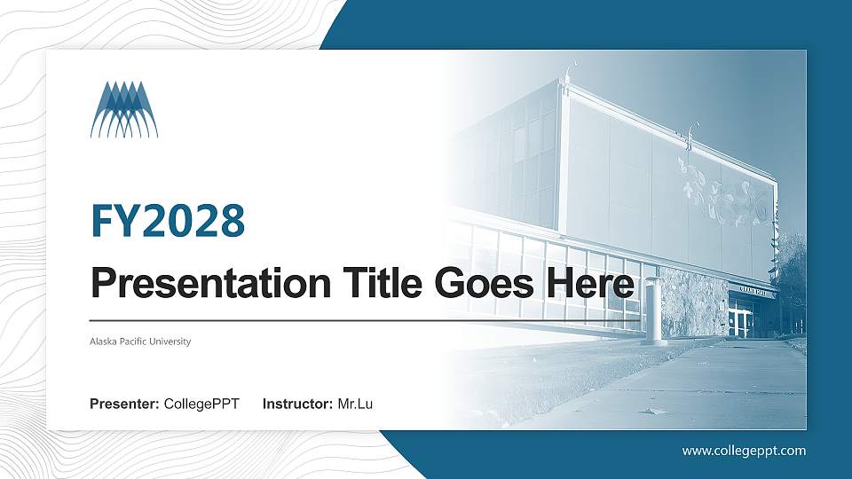 Alaska Pacific University Academic Presentation/Research Findings Report PPT Template16:9 ratio PPT effect preview image