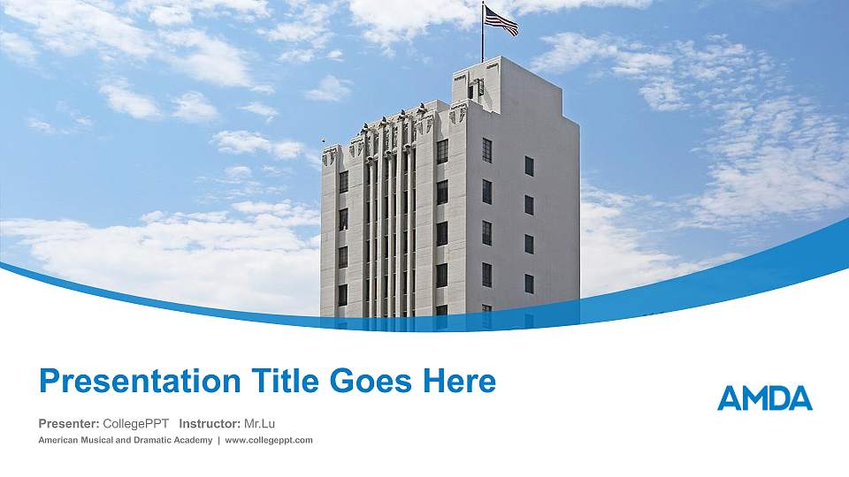 American Musical and Dramatic Academy Course/Courseware Creation PPT Template16:9 ratio PPT effect preview image