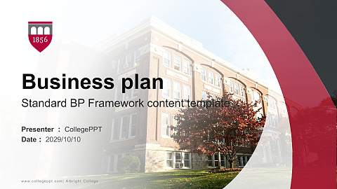 Albright College Competition/Entrepreneurship Contest PPT Template