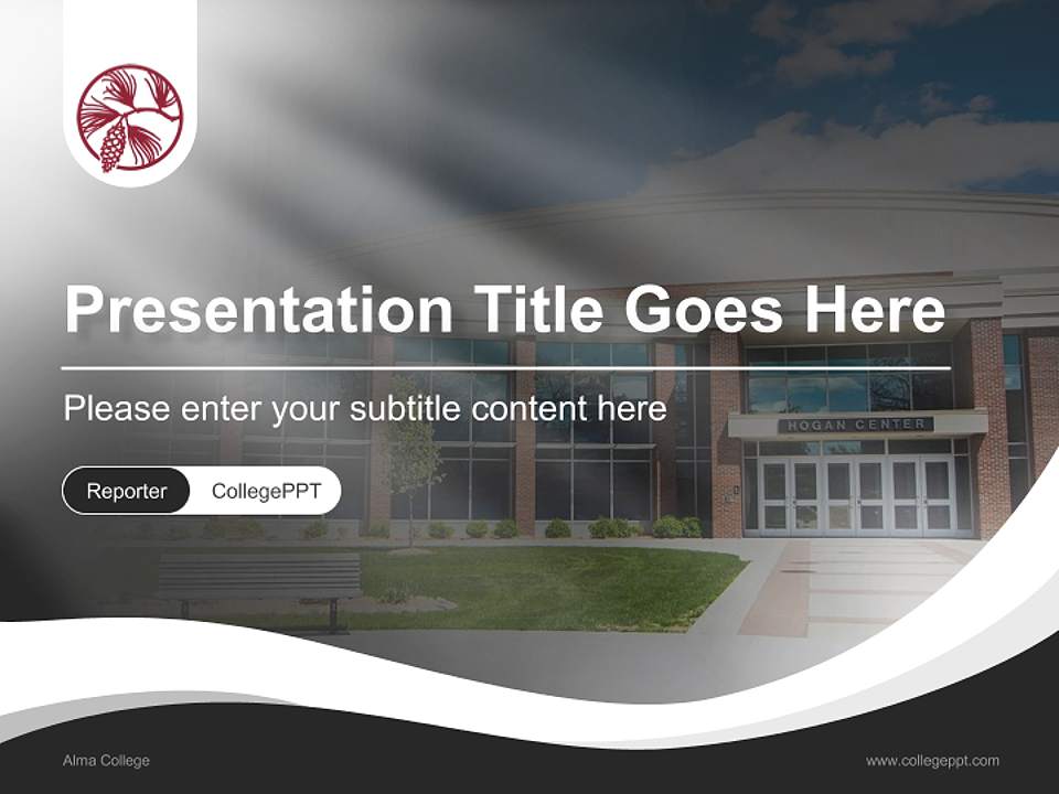 Alma College Lecture Sharing and Networking Event PPT Template4:3 ratio PPT effect preview image4