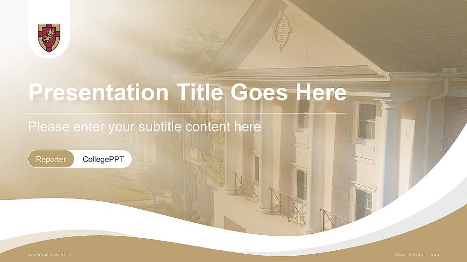 Anderson University Lecture Sharing and Networking Event PPT Template16:9 ratio PPT effect preview image
