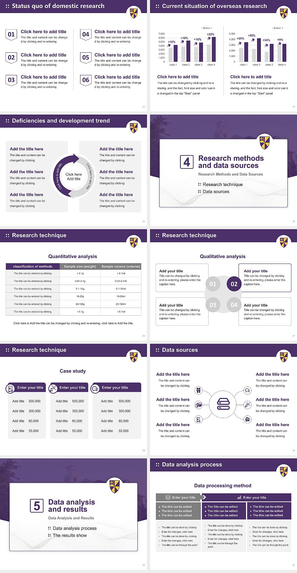 Albion College Graduation Thesis Defense PPT Template4:3 ratio PPT effect preview image4