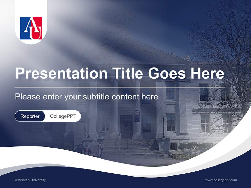 American University Lecture Sharing and Networking Event PPT Template4:3 ratio PPT effect preview image4