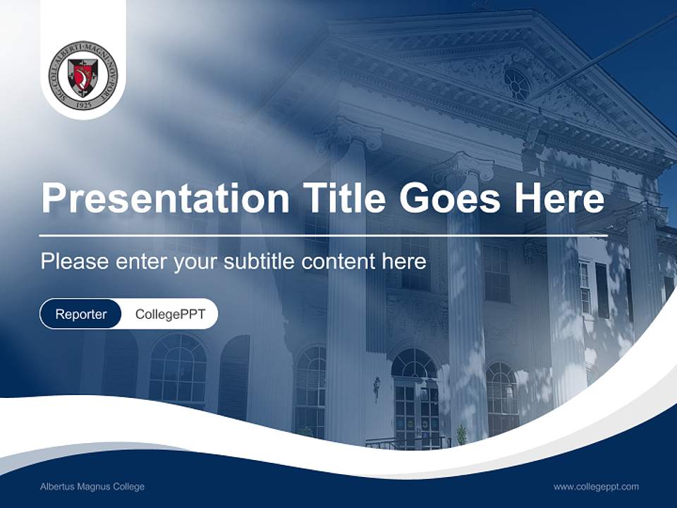 Albertus Magnus College Lecture Sharing and Networking Event PPT Template4:3 ratio PPT effect preview image4