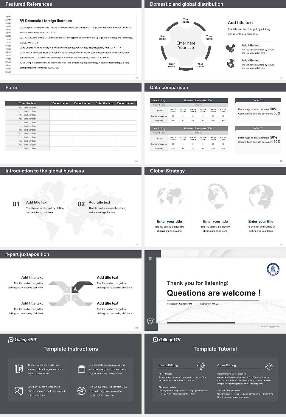 America Evangelical University Thesis Proposal/Graduation Defense PPT Template16:9 ratio PPT effect preview image4