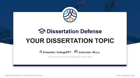 Alliant International University-San Diego Graduation Thesis Defense PPT Template