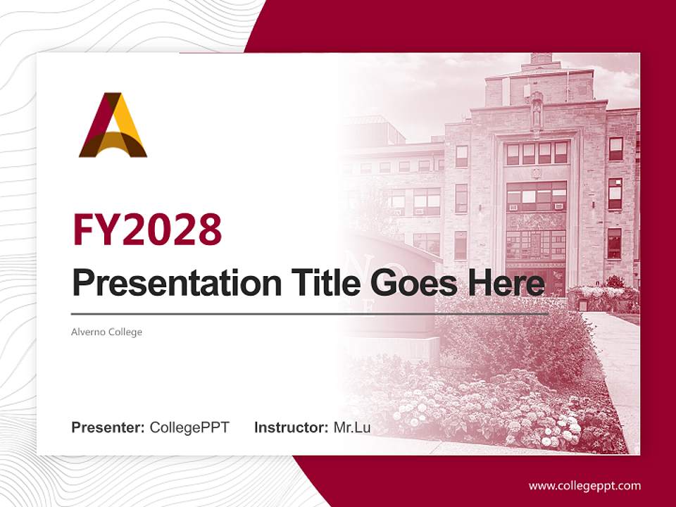 Alverno College Academic Presentation/Research Findings Report PPT Template4:3 ratio PPT effect preview image5