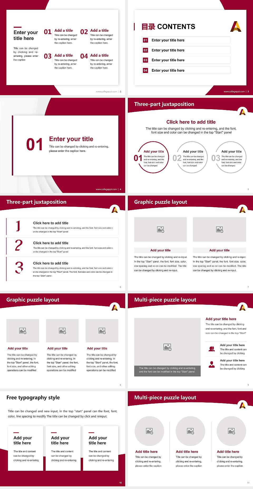 Alverno College Academic Presentation/Research Findings Report PPT Template4:3 ratio PPT effect preview image2
