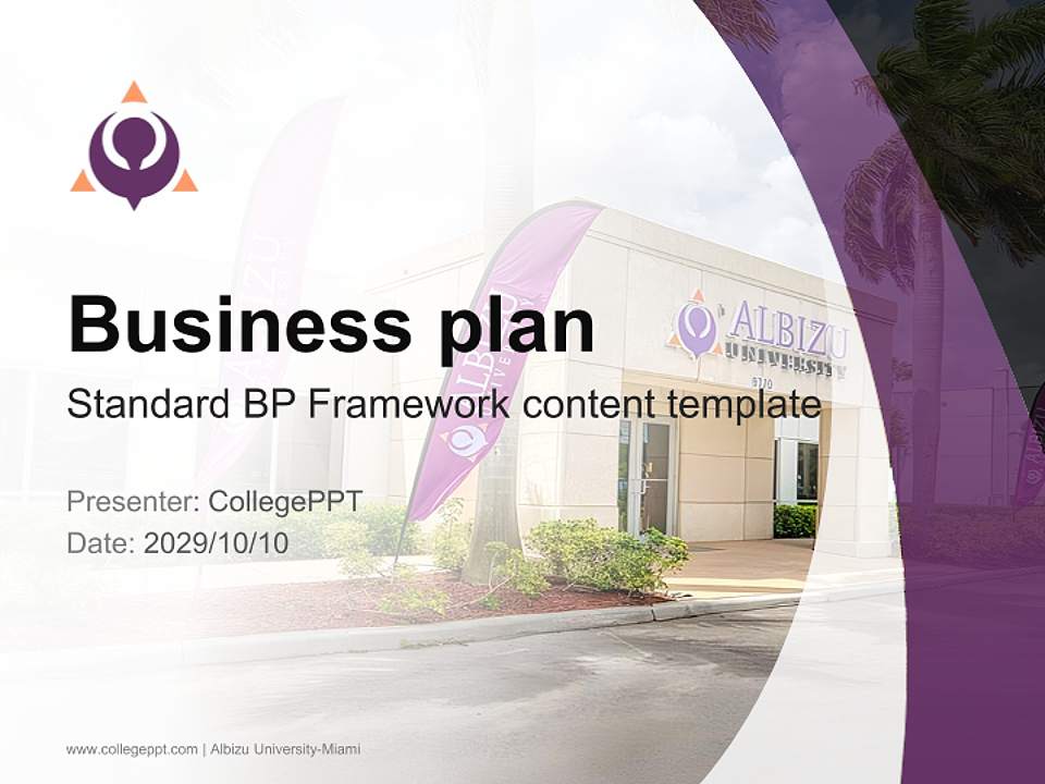 Albizu University-Miami Competition/Entrepreneurship Contest PPT Template4:3 ratio PPT effect preview image9