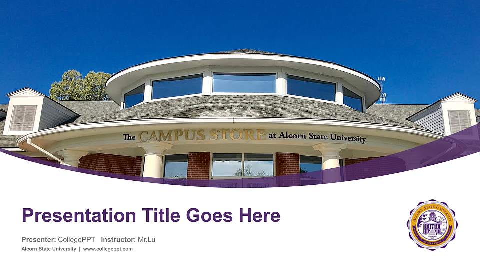 Alcorn State University Course/Courseware Creation PPT Template16:9 ratio PPT effect preview image