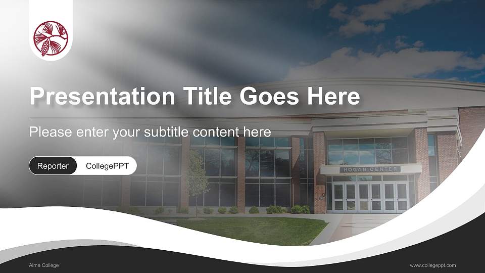 Alma College Lecture Sharing and Networking Event PPT Template16:9 ratio PPT effect preview image