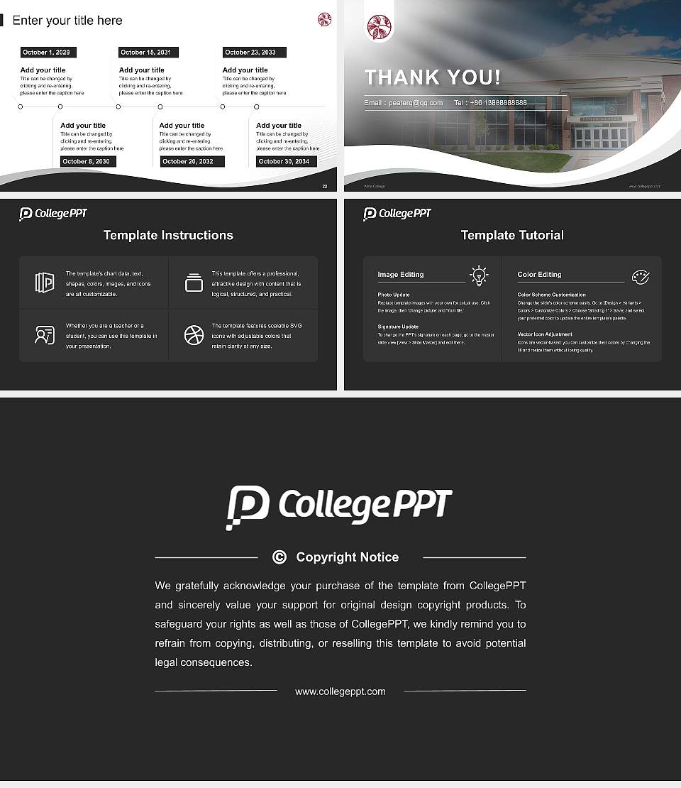Alma College Lecture Sharing and Networking Event PPT Template16:9 ratio PPT effect preview image4