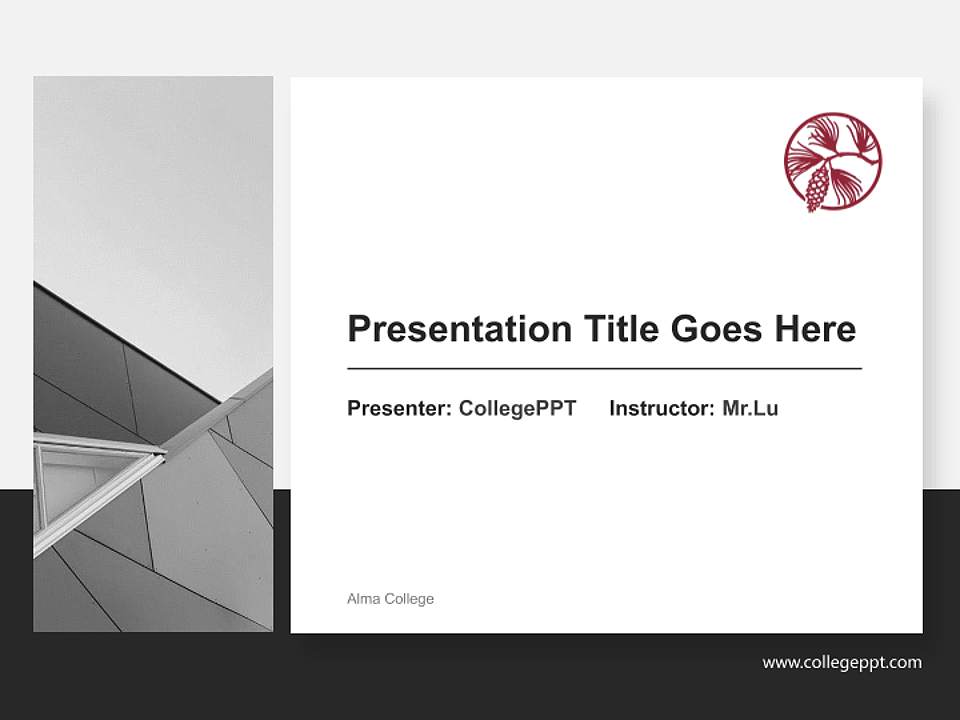 Alma College General Purpose PPT Template4:3 ratio PPT effect preview image6