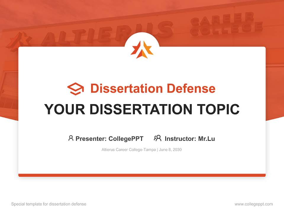 Altierus Career College-Tampa Graduation Thesis Defense PPT Template4:3 ratio PPT effect preview image7