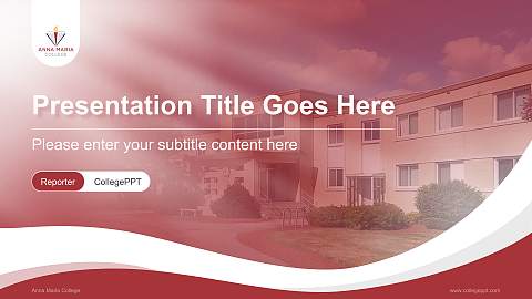 Anna Maria College Lecture Sharing and Networking Event PPT Template