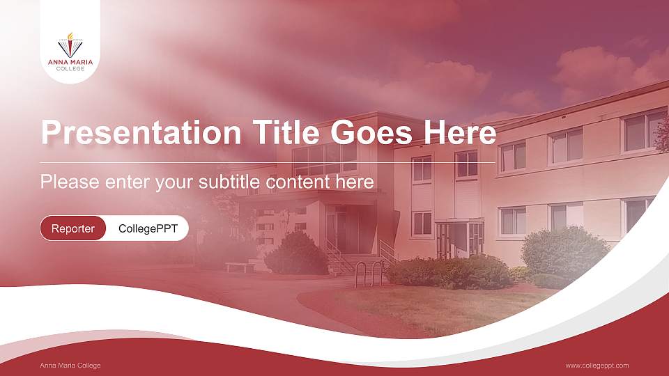 Anna Maria College Lecture Sharing and Networking Event PPT Template16:9 ratio PPT effect preview image