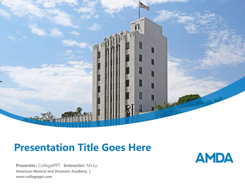 American Musical and Dramatic Academy Course/Courseware Creation PPT Template4:3 ratio PPT effect preview image5