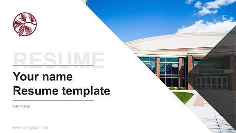 Alma College Resume PPT Template