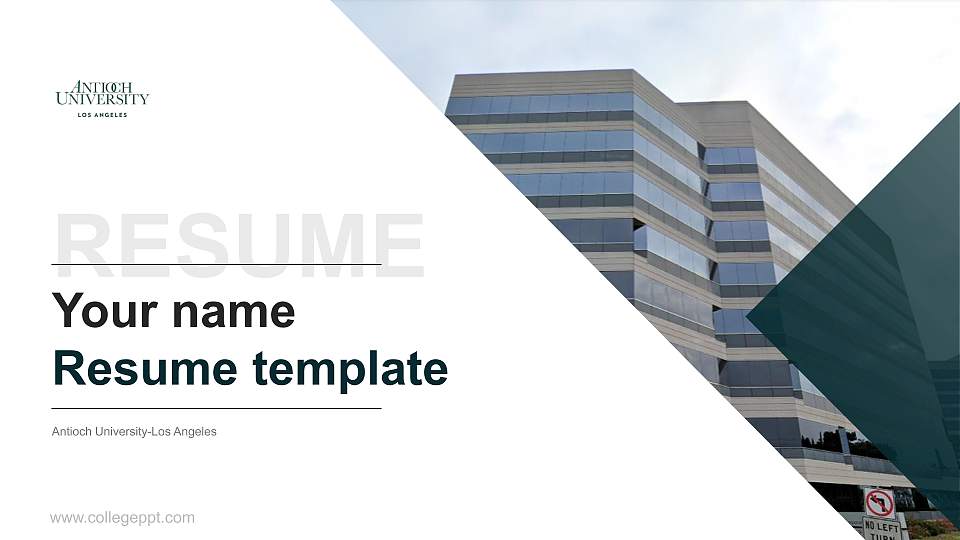 Antioch University-Los Angeles Resume PPT Template16:9 ratio PPT effect preview image