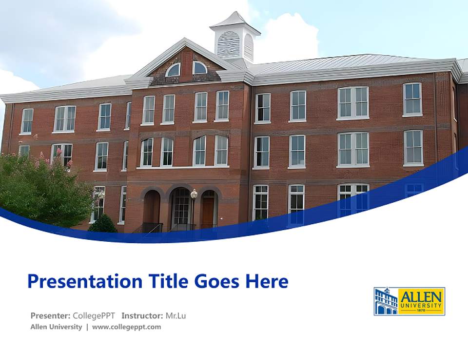 Allen University Course/Courseware Creation PPT Template4:3 ratio PPT effect preview image5