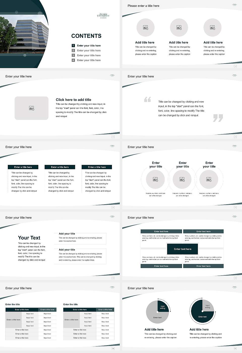 Antioch University-Los Angeles Course/Courseware Creation PPT Template16:9 ratio PPT effect preview image2