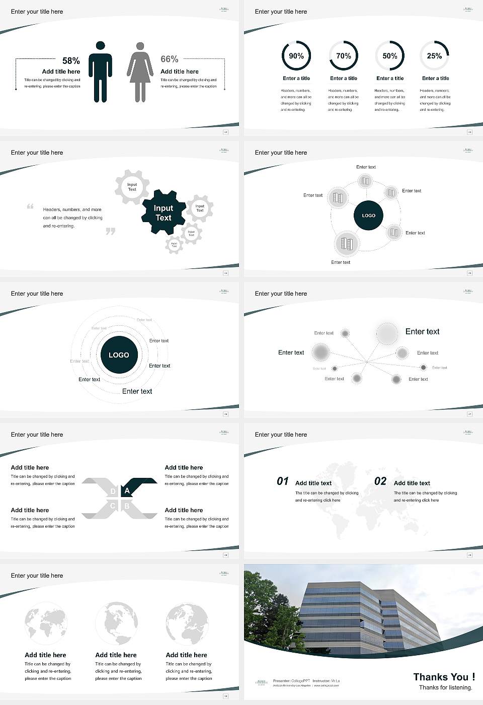 Antioch University-Los Angeles Course/Courseware Creation PPT Template16:9 ratio PPT effect preview image4