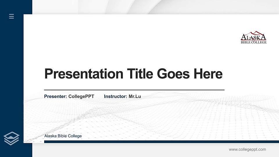 Alaska Bible College Thesis Proposal/Graduation Defense PPT Template16:9 ratio PPT effect preview image