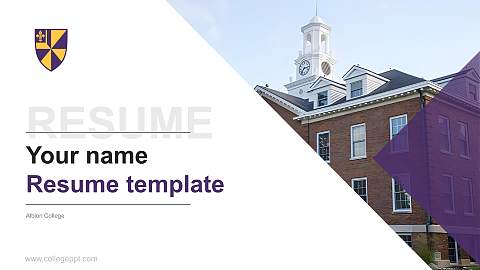 Albion College Resume PPT Template