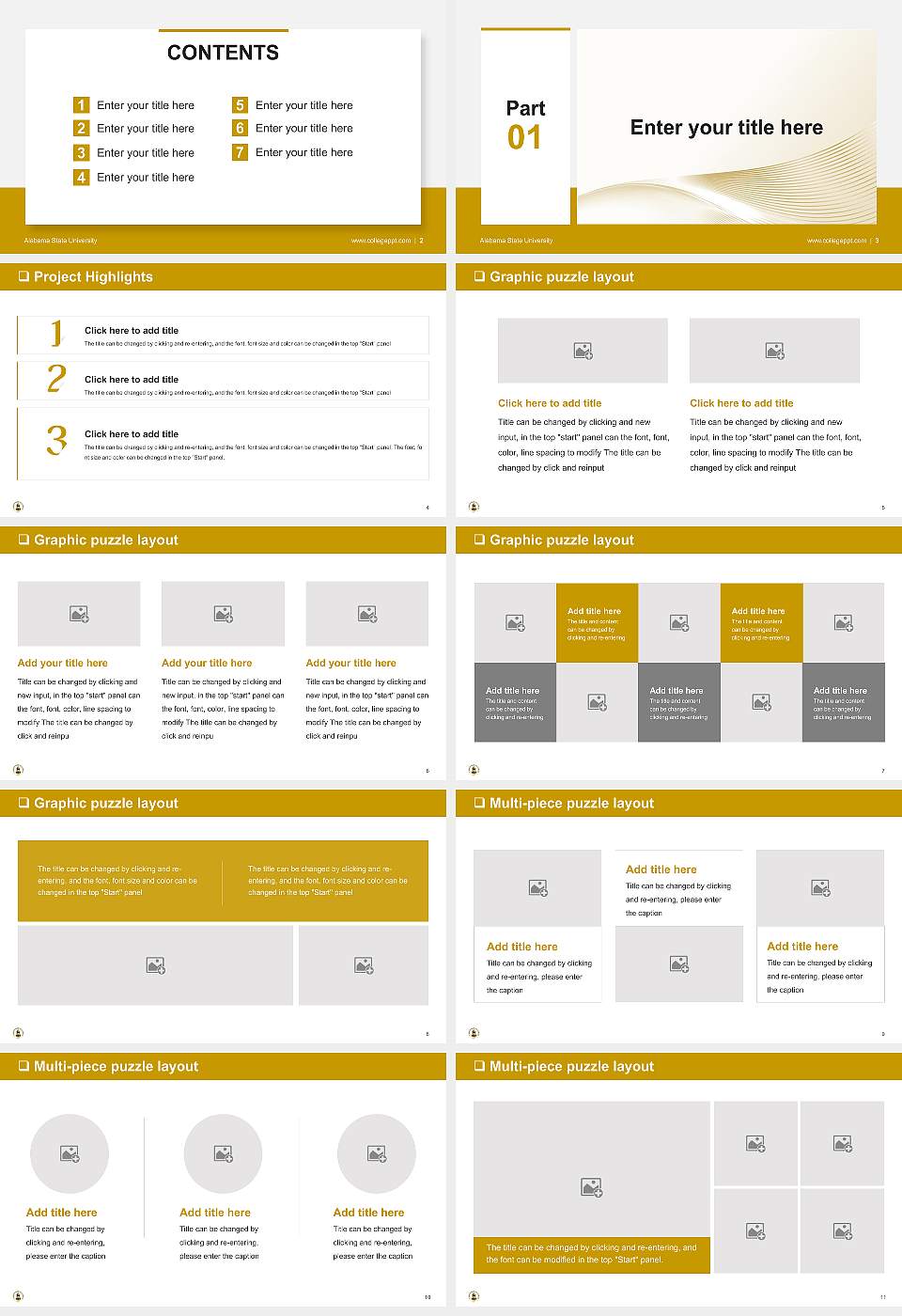 Alabama State University General Purpose PPT Template16:9 ratio PPT effect preview image2