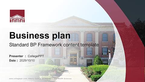 Albany College of Pharmacy and Health Sciences Competition/Entrepreneurship Contest PPT Template