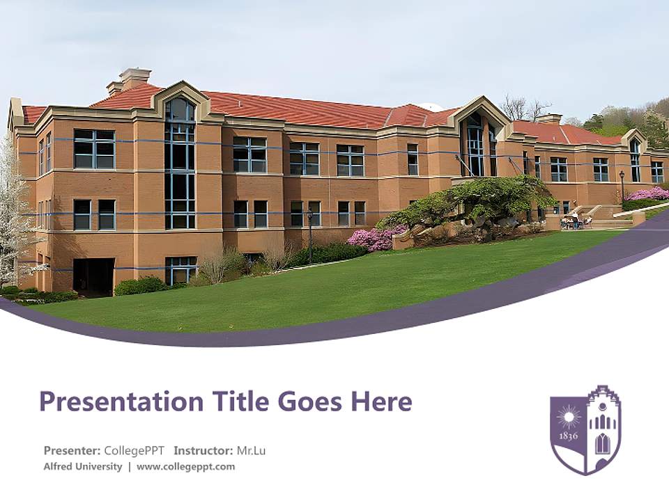 Alfred University Course/Courseware Creation PPT Template4:3 ratio PPT effect preview image5