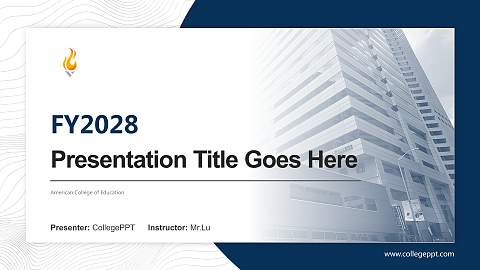 American College of Education Academic Presentation/Research Findings Report PPT Template