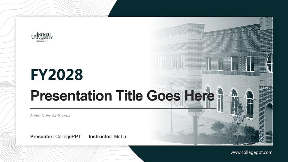 Antioch University-Midwest Academic Presentation/Research Findings Report PPT Template16:9 ratio PPT effect preview image