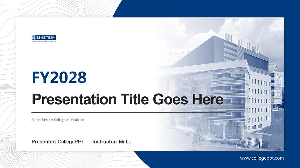 Albert Einstein College of Medicine Academic Presentation/Research Findings Report PPT Template16:9 ratio PPT effect preview image