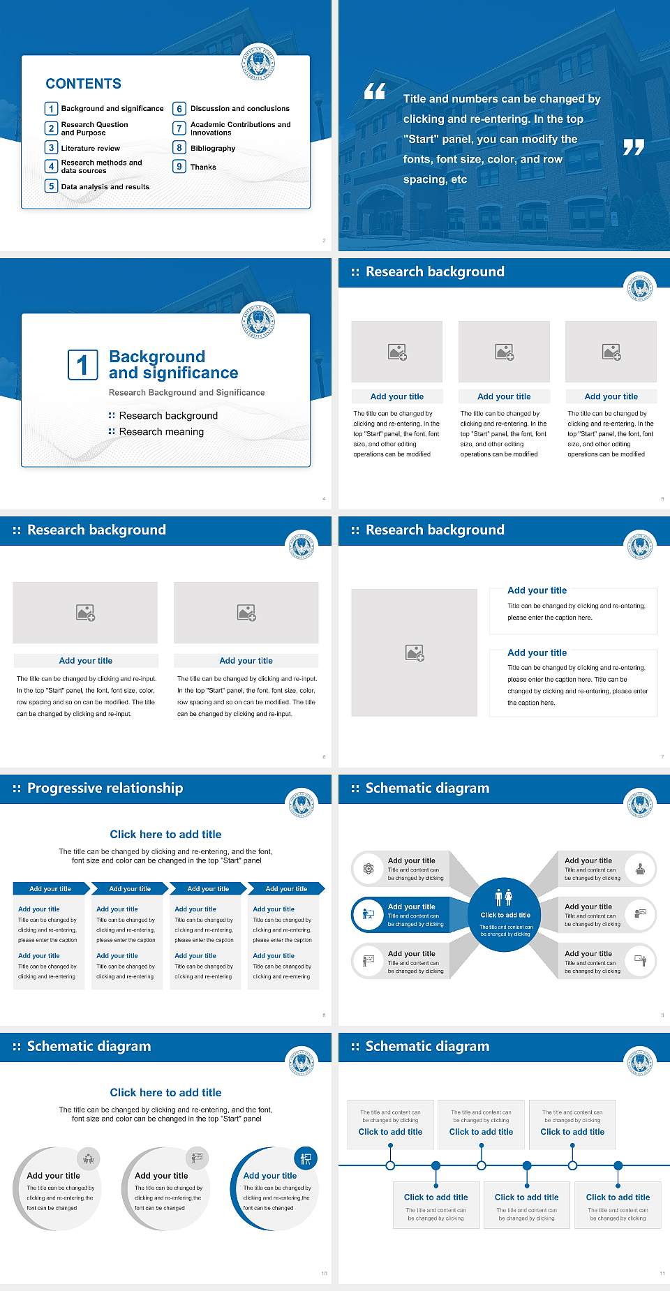 American Public University System Graduation Thesis Defense PPT Template4:3 ratio PPT effect preview image2