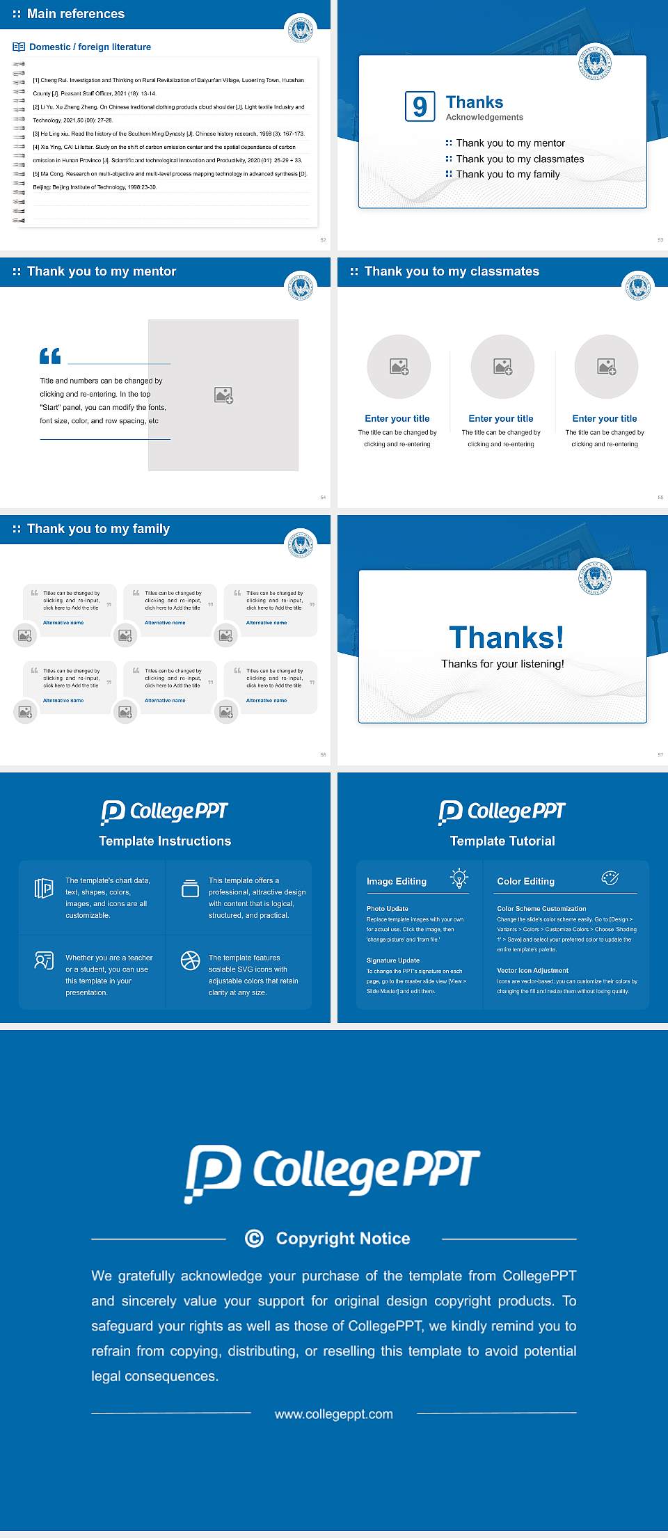 American Public University System Graduation Thesis Defense PPT Template4:3 ratio PPT effect preview image7