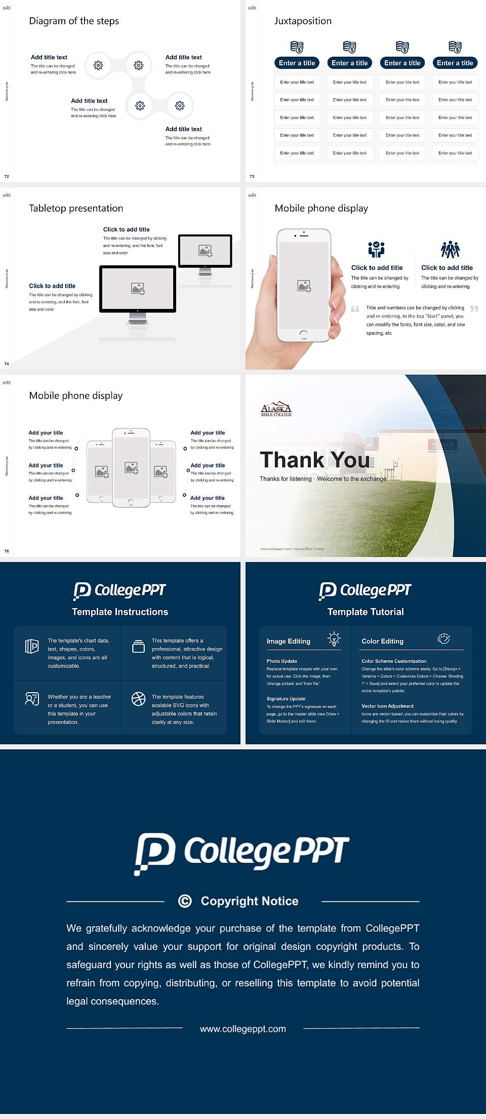 Alaska Bible College Competition/Entrepreneurship Contest PPT Template4:3 ratio PPT effect preview image9