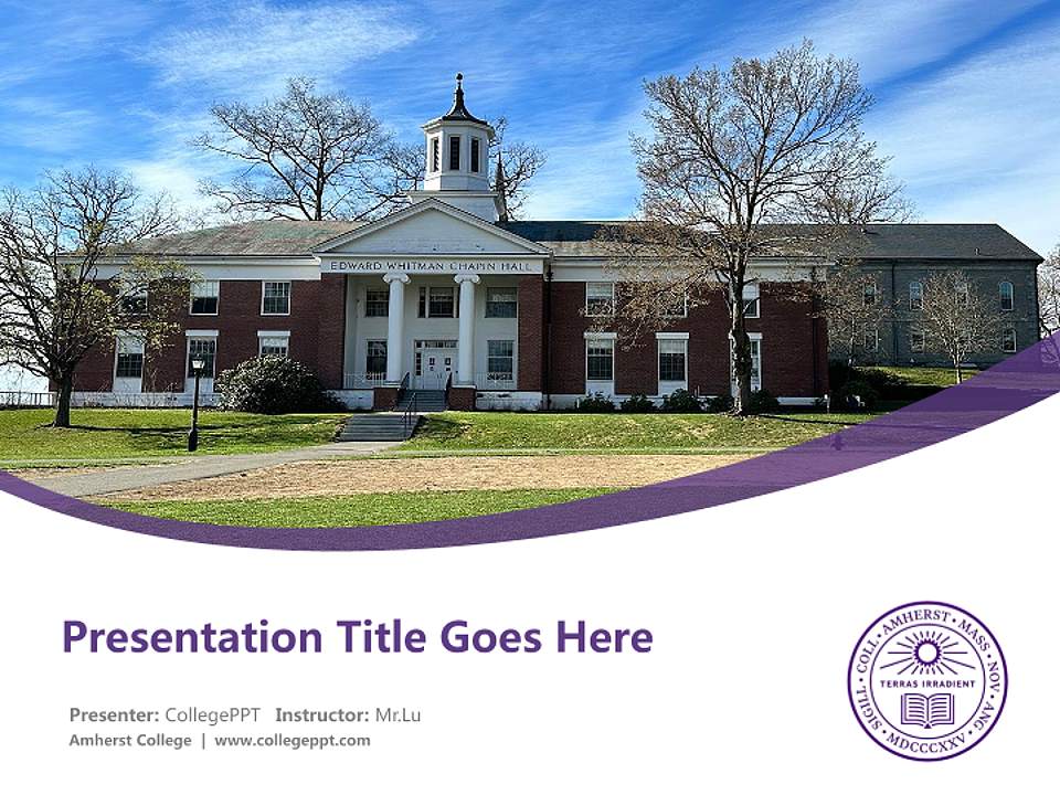 Amherst College Course/Courseware Creation PPT Template4:3 ratio PPT effect preview image5