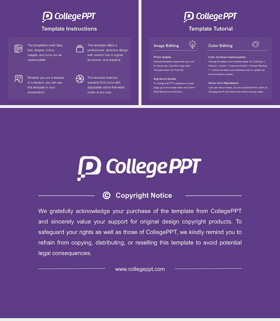 Amherst College Course/Courseware Creation PPT Template4:3 ratio PPT effect preview image5