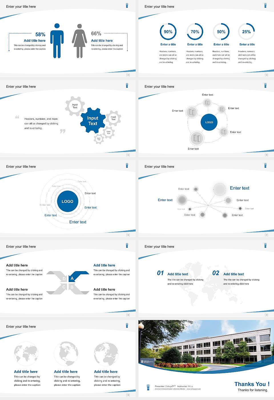 American Intercontinental University-Atlanta Course/Courseware Creation PPT Template16:9 ratio PPT effect preview image4