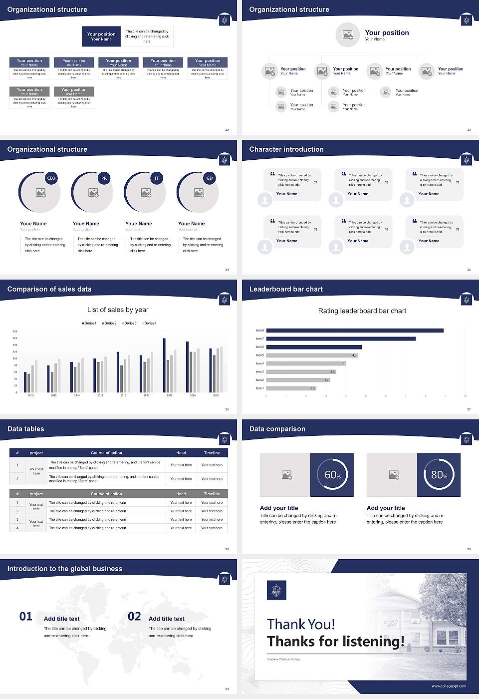 Allegheny Wesleyan College Academic Presentation/Research Findings Report PPT Template16:9 ratio PPT effect preview image4