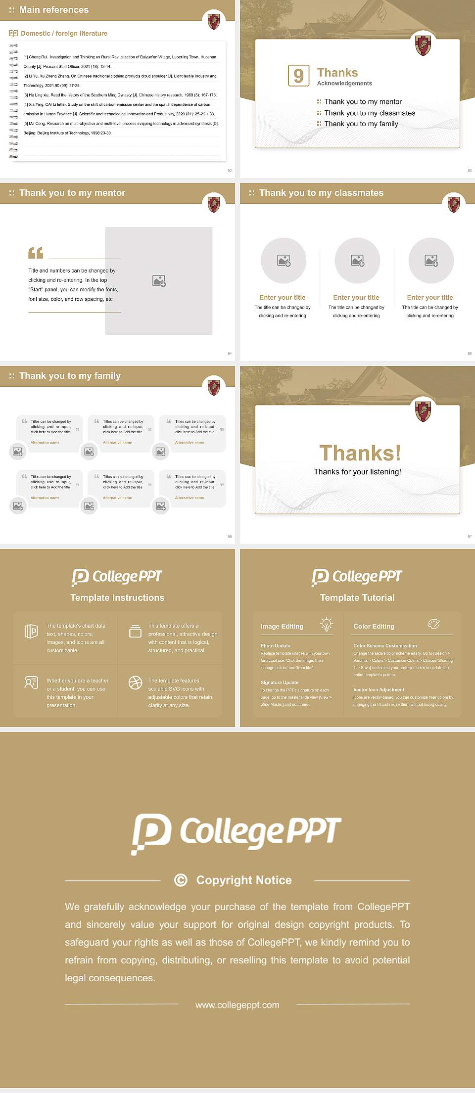 Anderson University Graduation Thesis Defense PPT Template4:3 ratio PPT effect preview image7